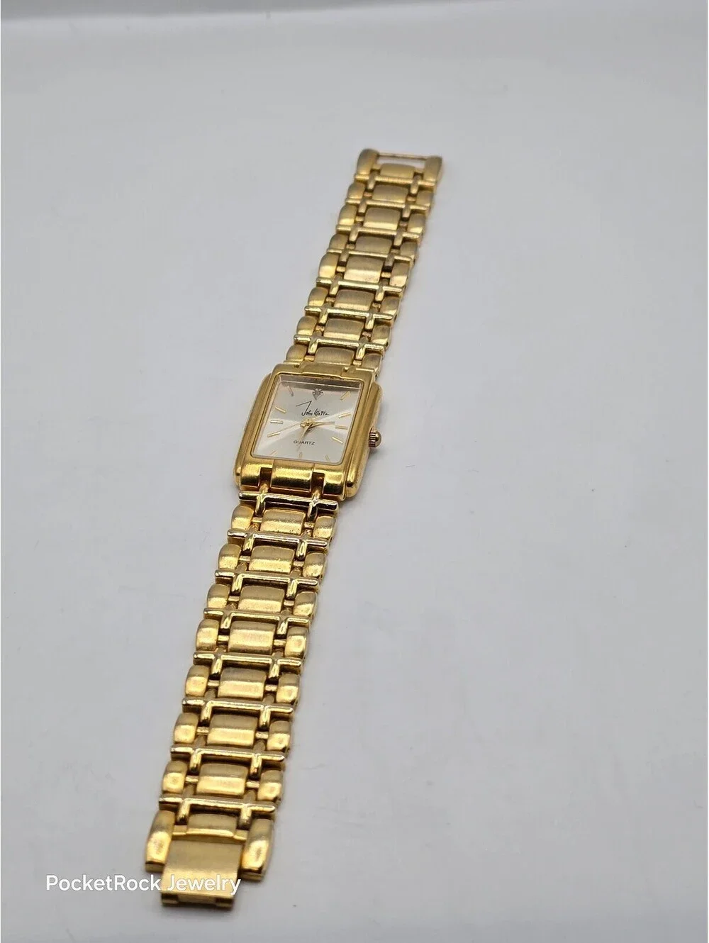 John Weitz Women’s Silver Dial Gold Tone Bracelet Watch